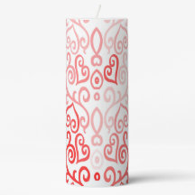 Coeur Ombre rouge et rose