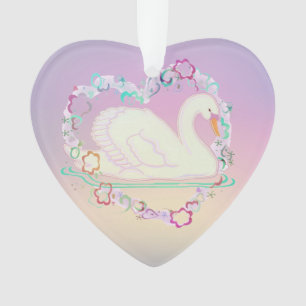 Coeur-ornement de princesse de cygne