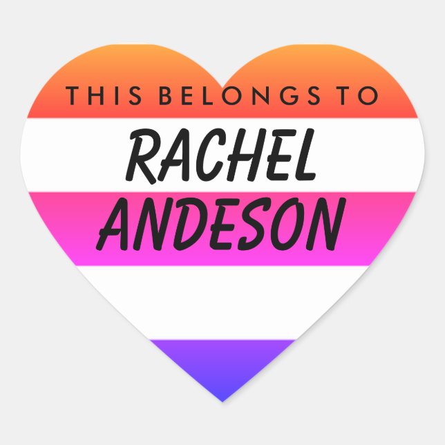 Cœur Personnalisé, Ce Qui Appartient À Coeur Sticker (Devant)