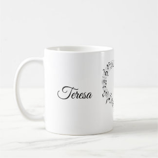 Coeur personnalisé de tasse de musique