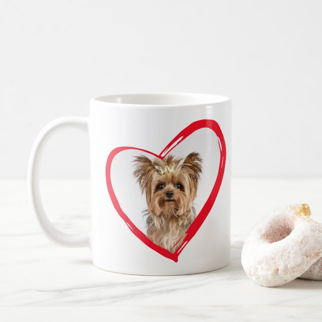 Coeur Photo Café Mug (Avec donut)