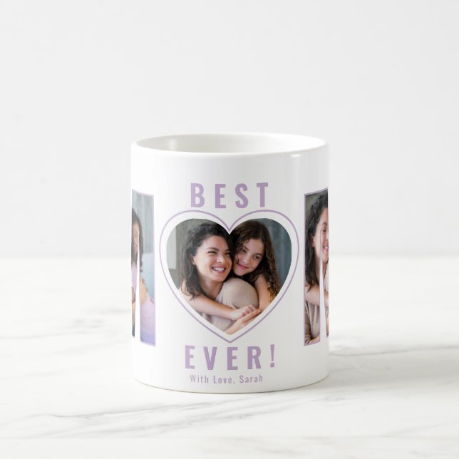 Coeur Photo Mug pour maman (Centre)