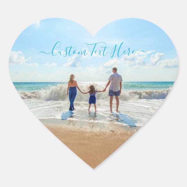 Cœur Photo personnalisée et Sticker texte Votre concept (Devant)