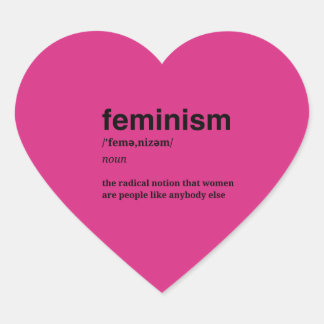 Cœur Pink Heart Feminist Sticker