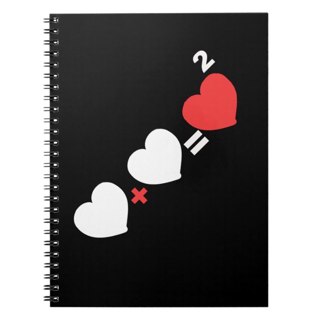 Coeur plus le carnet de maths d'amour de coeur (Devant)