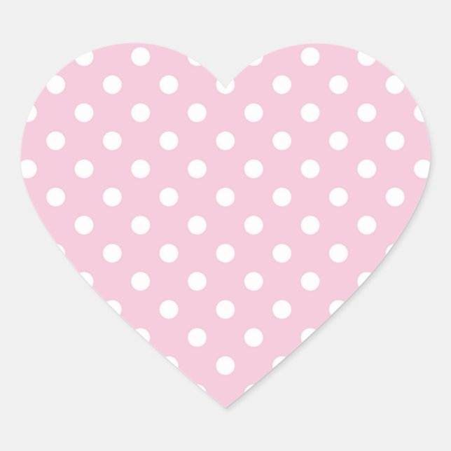 Cœur Pois sur sticker arrière - plan rose doux (Devant)