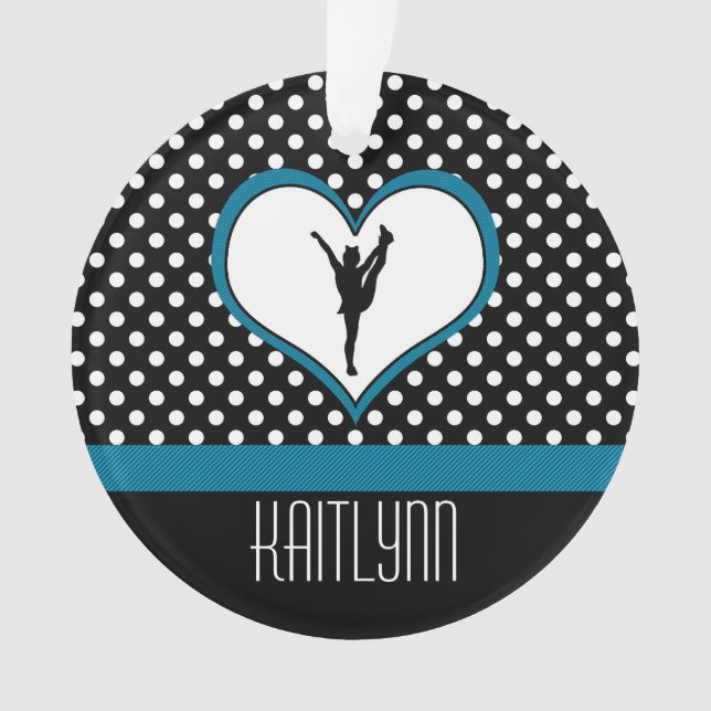 Coeur Polka-Pointillé par acclamation dans le bleu (devant)