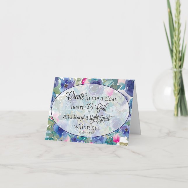 Cœur pur floral bleu et rose (Devant)