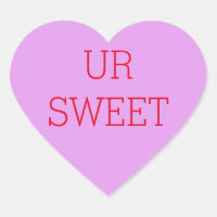 Purple Candy Conversation Coeur Sticker votre text
