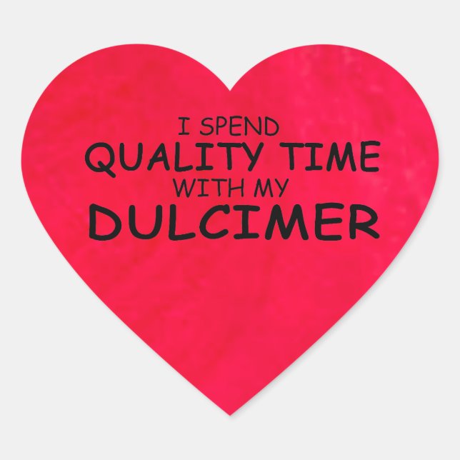 Cœur Qualité Temps Dulcimer Sticker Coeur (Devant)
