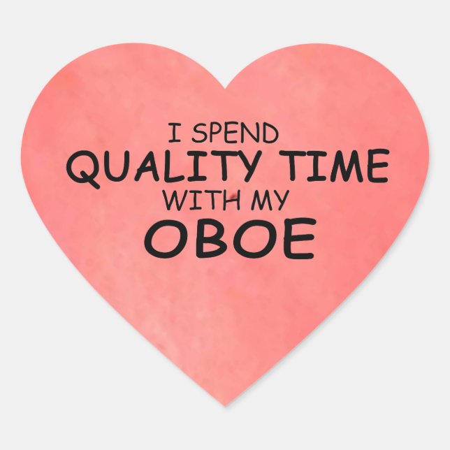 Cœur Qualité Temps Oboe Coeur Sticker (Devant)