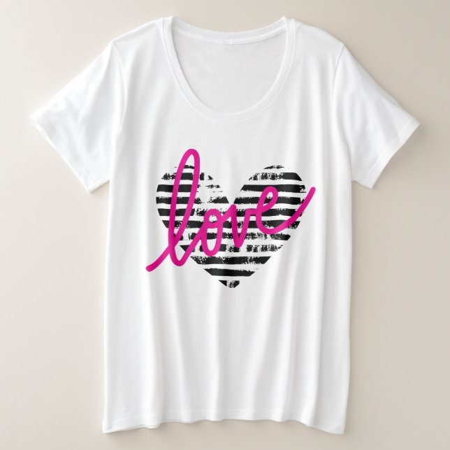 Cœur rayé création amour (Design devant)