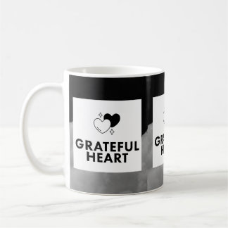 Cœur reconnaissant. Tasse à café.