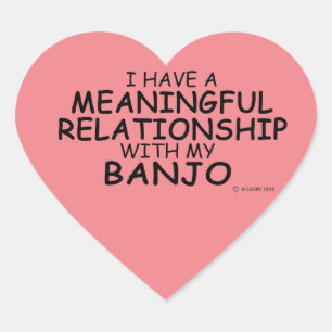 Cœur Relation significative Banjo Coeur Sticker