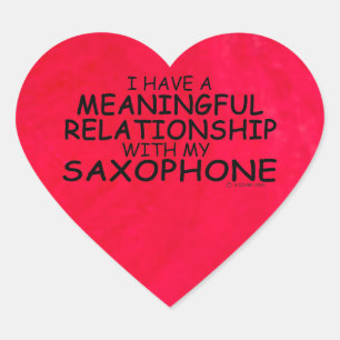 Cœur Relation significative Saxophone Sticker de coeur