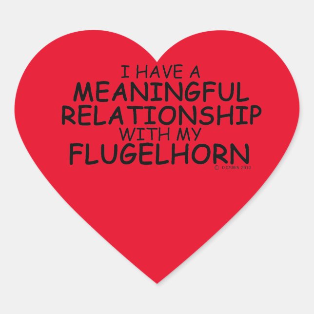 Cœur Relation significative Sticker Coeur Flugelhorn (Devant)