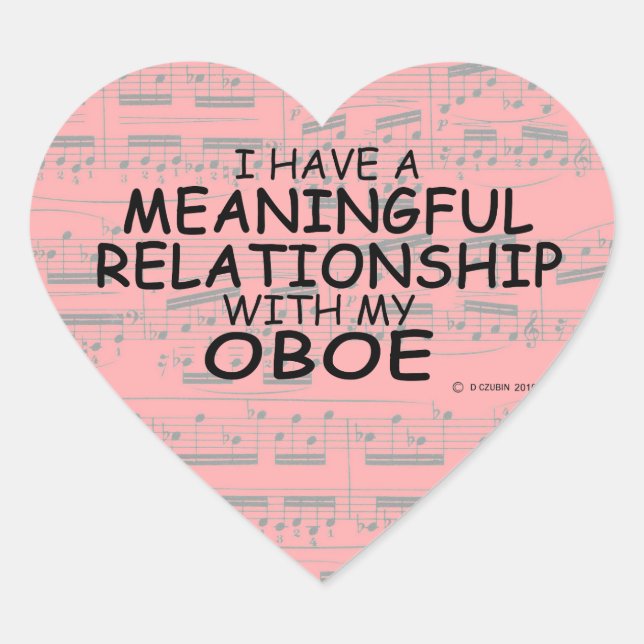 Cœur Relation significative Sticker Coeur Oboe (Devant)