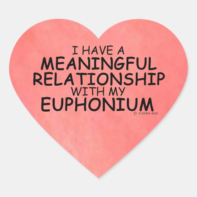 Cœur Relation significative Sticker Euphonium Heart (Devant)