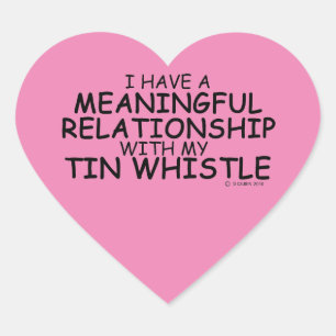 Cœur Relation significative Tin Sifflet Sticker Coeur