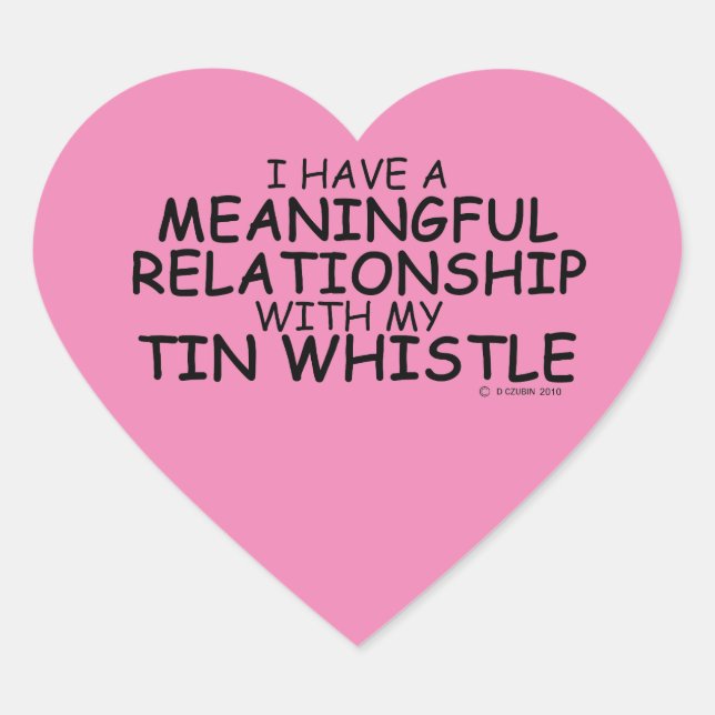 Cœur Relation significative Tin Sifflet Sticker Coeur (Devant)