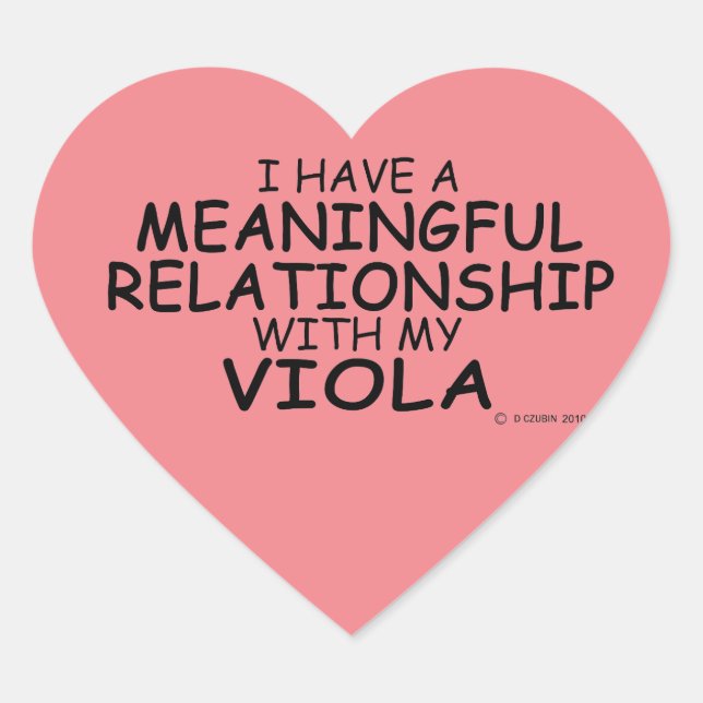 Cœur Relation significative Viola Coeur Sticker (Devant)
