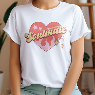 Coeur Rétro Vous Êtes Mon T-shirt Soulmate