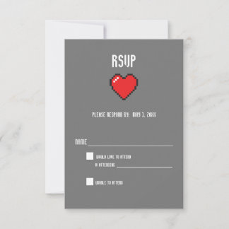 Cœur ringard 8 bits rsvp