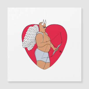 Cœur romantique avec un Cupidon inhabituel