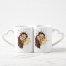 Coeur romantique de couple - manié Mug