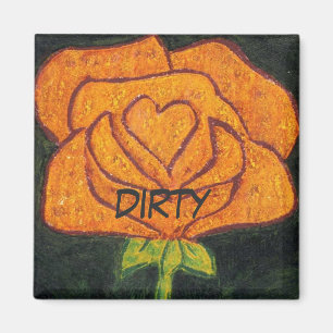 "Coeur Rose #2" Lave-vaisselle sale Magnet d'état