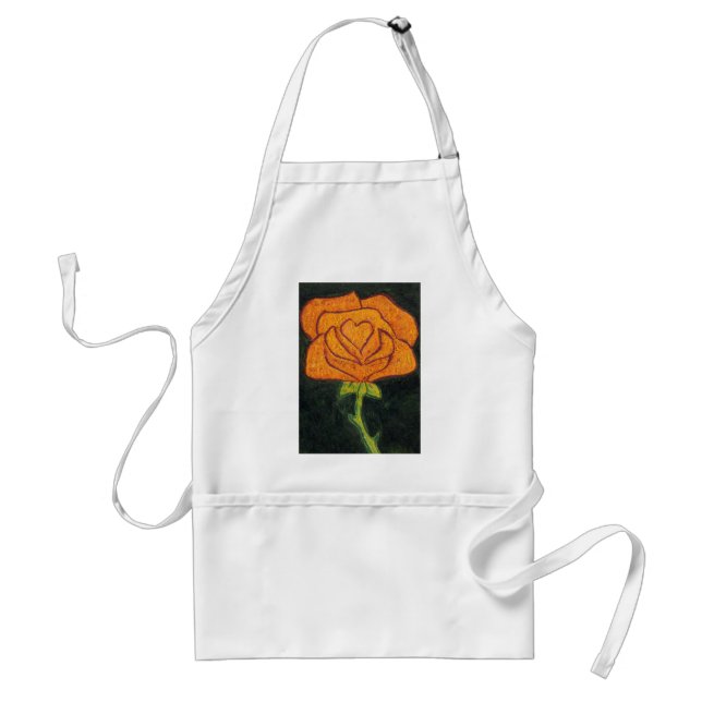 "Coeur Rose #2" Tablier floral (Devant)