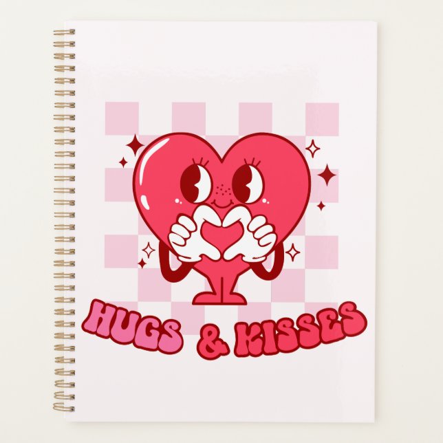 Coeur rose accolades et baisers (Devant)