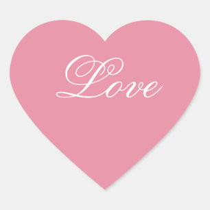 Coeur rose Aimer autocollants