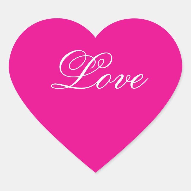 Coeur rose Aimer autocollants (Devant)