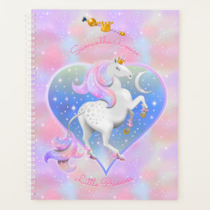Coeur rose avec Unicorn Baby Planner