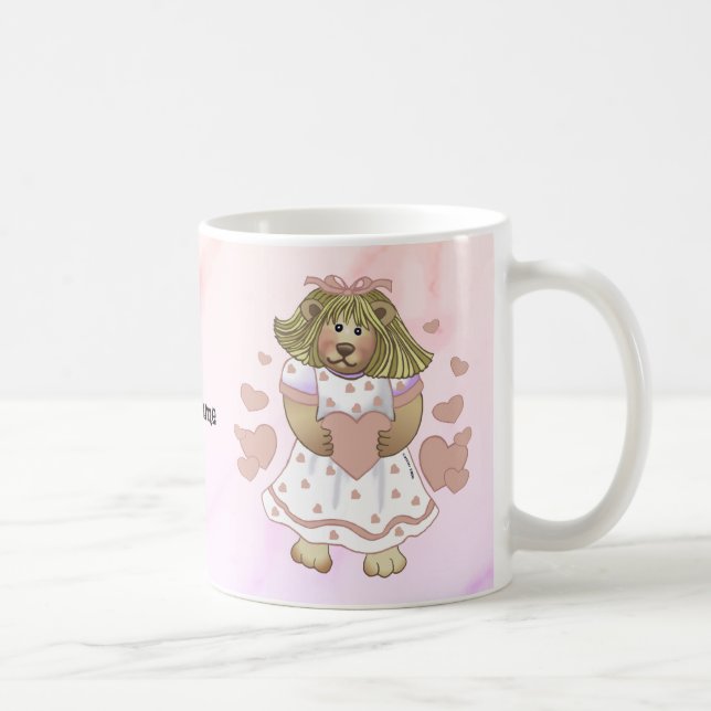 coeur rose Betsy Bear mug (Droite)