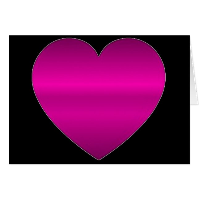 Coeur rose brillant (Devant horizontal)