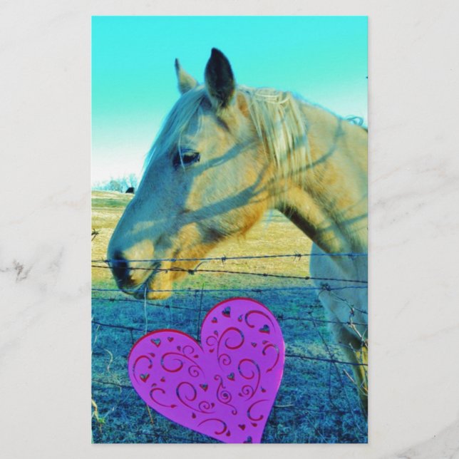 Coeur rose et Cheval jaune (Devant)