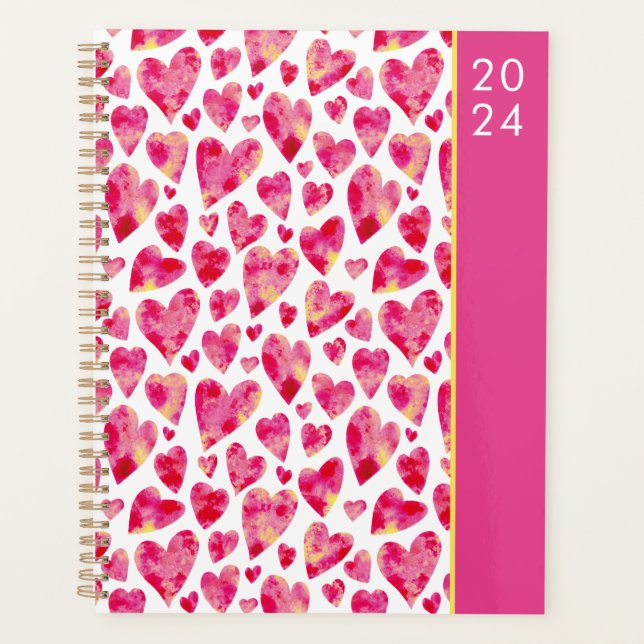 Cœur rose girly 2024 (Devant)