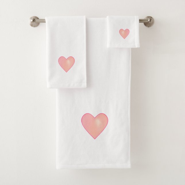 Cœur rose sur fond blanc (En situation)