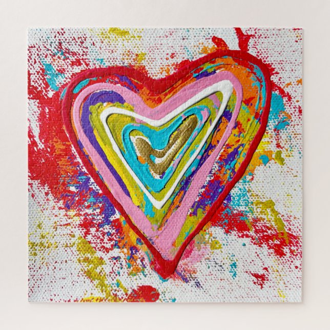 Coeur rouge 20 x 20 Puzzle (Vertical)