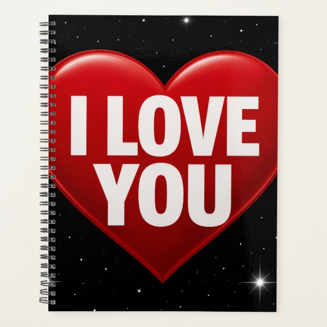 Cœur rouge avec typographie blanche "JE T'AIME" Co (Devant)