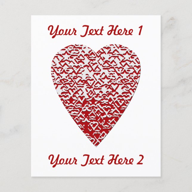 Coeur rouge et blanc. Conception Cardiaque À Motif (Devant)