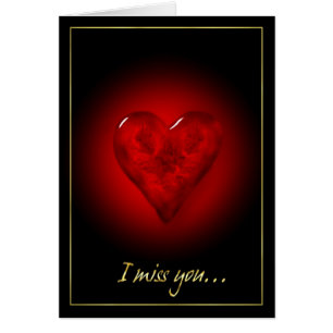 Coeur rouge peint en verre