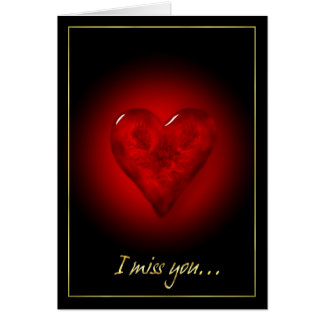 Coeur rouge peint en verre