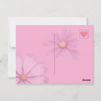 Coeur rouge sur carte postale