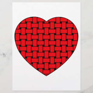 Coeur rouge tressé