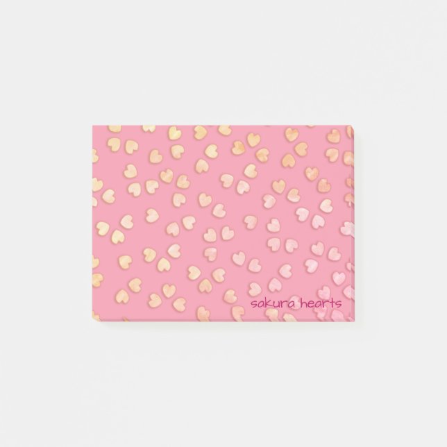 coeur sakura - Bloc-notes post-it (Devant)