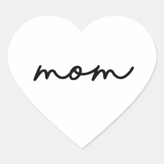 Cœur Simple Mom Love Sticker | Mother's Day
