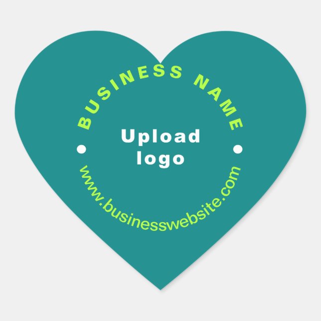 Cœur Site Web d'entreprise sur Sticker Turquoise en for (Devant)